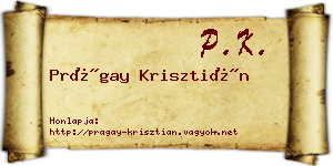 Prágay Krisztián névjegykártya