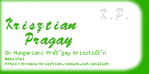 krisztian pragay business card